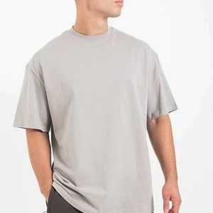 T-shirt Oversize Vintage Délavé à l'Acide pour Homme en Coton Uni, Style Streetwear Basique, Coupe Ample et Décontractée - Product Image 4