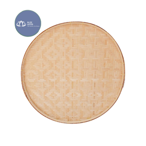 Cesta de Bambú Hecha a Mano de Alta Calidad, Bandeja Redonda para Servir Alimentos, Decoración de Pared, Accesorios para Restaurantes - Product Image 1