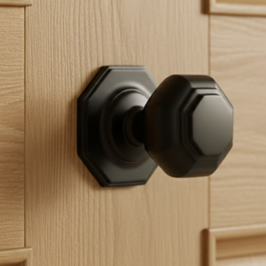 Poignée de porte en fonte métallique avec finition noire pour portes, fenêtres, portails et armoires de maison et d'hôtel – Quincaillerie et outils - Product Image 6