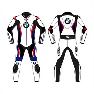 Traje de Motociclismo de Piel de Vacuno/Canguro Bm Motorrad, Mono de Carreras, Traje de Motociclista con Protección OEM CE - Product Image 1