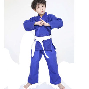 Uniforme de Judo Azul Unisex para Adultos, Poliéster/Algodón, Transpirable, Corte Regular, de una Pieza, para Artes Marciales, Incluye Cinturón Blanco, Digital - Product Image 3