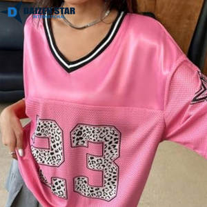 Maillot en maille avec nom d'équipe et nom de joueur personnalisés, 100% polyester, respirant, séchage rapide, antibactérien, manches courtes pour toutes les saisons - Product Image 5