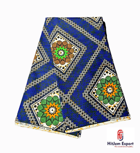 Tissu en popeline de coton Ankara imprimé wax africain de qualité supérieure pour la confection de vêtements et les projets de mode en Tanzanie - Product Image 2