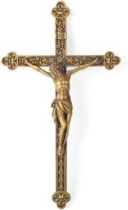 Croix en laiton artisanale traditionnelle pour la décoration des salles de prière chrétiennes, des temples et des centres de méditation religieuse - Product Image 2