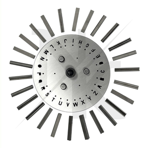Cortador de discos alfabéticos de acero inoxidable de primera calidad, letras mayúsculas de la A a la Z, tamaño: 6 mm, juego de 26 punzones, rápido, eficaz y fácil de usar. - Product Image 5