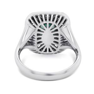 Luxury Refined Emerald Cut 925 <b>Silver</b> <b>Stacking</b> <b>Ring</b> Deep Green Glow for Engagement Wedding and Everyday Fine Jewelry - Product Image 4