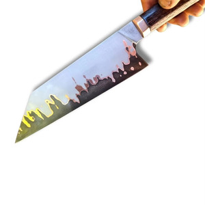 Juego de cuchillos de chef de acero al carbono con mango de madera, estilo japonés, de alta calidad, para uso en la cocina. - Product Image 3