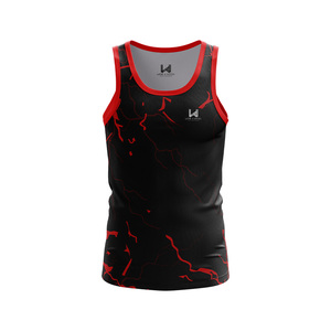 Débardeurs pour hommes en coton tricoté 100% respirant et à séchage rapide, légers et écologiques, avec logo imprimé personnalisé sur le devant, effet délavé - Product Image 5