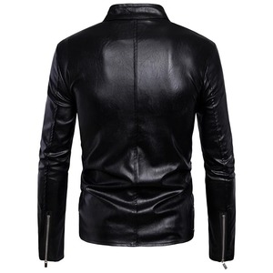 <b>Men's</b> <b>Leather</b> <b>Jacket</b> With Many Zippers <b>Leather</b> Coat <b>Mens</b> Biker <b>Leather</b> <b>Jacket</b> Motorcycle <b>jacket</b> for <b>men</b> - Product Image 2