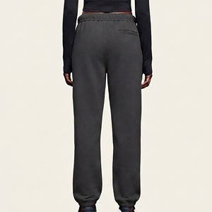 Pantalones Deportivos Personalizados de Estilo Hip Hop, con Puños en las Piernas, de Felpa Gruesa, para Gimnasio y Entrenamiento, de Color Sólido - Product Image 3
