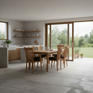 Silla de Comedor de Madera de Teca Natural Moderna y Lujosa, Hecha a Mano, con Respaldo de Listones, Muebles Duraderos y Ecológicos para Comedor y Villa - Product Image 4