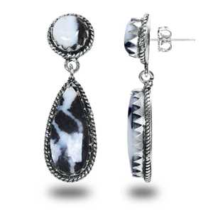 Pendientes Colgantes Bohemios de Plata de Ley 925 con Turquesa de Búfalo, Diseño Adorable para Mujeres y Niñas, Venta al por Mayor, Mejor Precio - Product Image 3