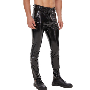 Pantalones de cuero para hombre, diseño único, estilo casual, con logo personalizado, pantalones de cuero para chicos, los más vendidos. - Product Image 4