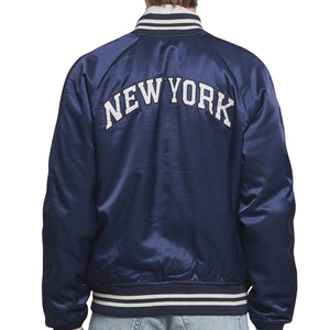 Chaqueta Bomber Varsity Premium de Satén |   Chaquetas de vuelo satinadas elegantes de la edición Streetwear de Aviator Navy al por mayor |   Marca Privada - Product Image 3