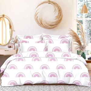 Juego de Sábanas de Microfibra Tamaño King/Queen, 3 Piezas, Juego de Ropa de Cama Estampada con Fundas de Almohada y Sábana Ajustable, Disponible en Stock - Product Image 1