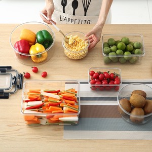 Conteneur de stockage alimentaire en plastique, 3 pièces, hermétique, plastique de qualité alimentaire, sans BPA, couvercles anti-fuite, fermeture rapide, compatible micro-ondes et congélateur - Product Image 6