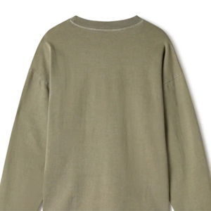 Premium High Quality Customized Logo Printing <b>Long</b> Sleeve Knitted Solid Cotton <b>Men</b> <b>T</b>-<b>Shirt</b> Breathable Casual Streetwear - Product Image 4