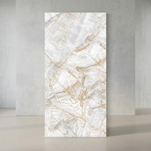 Delmare Carreaux muraux extérieurs de luxe 1.6x3.2m 5.25x10.5ft 20mm Slim Porcelaine Dalle Fritté Pierre Quartz pour Salon Hall - Product Image 5