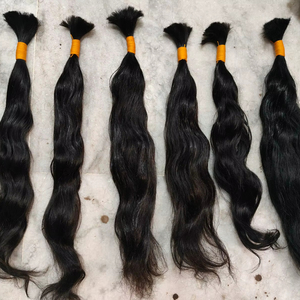 Unwefted Human Hair Bulk Without Weft for Braids <b>Cheap</b> 12A Indian Loose Wave Braiding Bulk Raw Hair <b>Extensions</b> - Product Image 1