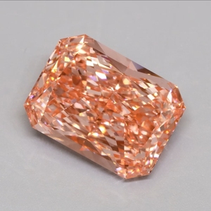 Diamant de laboratoire de 5,00 carats, taille radiant, couleur orange vif fantaisie, certifié IGI, pour la fabrication de bijoux - Product Image 1
