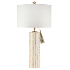 Lampe artistique en os incrusté, éclairage de table unique fait main, accent décoratif pour la maison de luxe, chambre, salon, intérieur. - Product Image 3