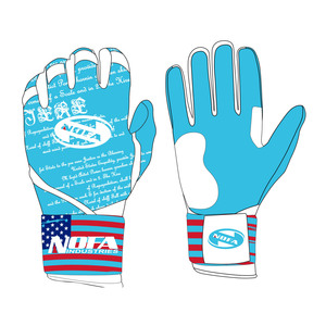 NOFA INDUSTRIES Batting Gloves Blue Ambidextrous <b>Hook</b> And Loop Closure Training Glove - Product Image 6