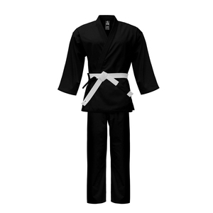 Kimono de karaté OEM personnalisé de haute qualité, noir, léger, uniforme d'étudiant, haut et pantalon croisés, fabricant en gros - Product Image 1