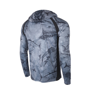 Sudadera con Capucha Técnica para Pesca, Tallas Grandes para Hombre, Absorbe la Humedad, Protección UV, para Deportes al Aire Libre, con Logotipo Personalizado - Product Image 2