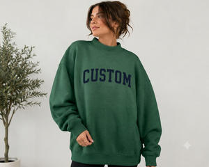 Sudadera Oversize de Algodón para Mujer con Cuello Alto, Corte Holgado, Estilo Urbano, Top de Moda para el Día a Día - Product Image 1
