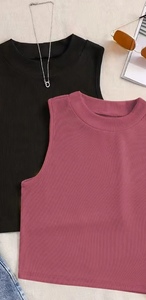 Summer Sale Teenager Women's Tank <b>Tops</b> Everyday Wear Slim Fit Body Hugging Casual High Qual Knitted - Product Image 6