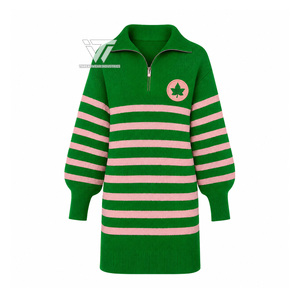 Alpha grec personnalisé |   Kapa |   Vêtements de la sororité Alpha, robe cardigan rayée à fermeture éclair longue brodée, accessoires universitaires - Product Image 1