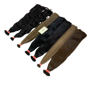 Meilleur prix kératine vierge italienne préliée Styles de boucles à pointe plate super doublement étirés Extensions de cheveux humains bruts - Product Image 6