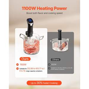 Cottura Sous Vide di Precisione 1100W con WIFI, Circolatore a Immersione, Display LED, Riscaldamento Rapido, Temperatura Precisa, Cottura Lenta Sous Vide - Product Image 5