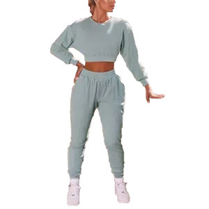 Ensemble de survêtement unisexe gris à capuche, manches longues, couleur unie, vêtement décontracté, matière polaire, coupe régulière, séchage rapide, avec poche - Product Image 3