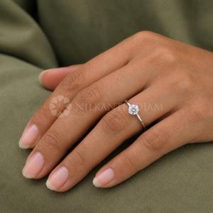 Elegant Design Round Cut <b>Fine</b> Diamond Jewelry Lab Created Diamond <b>Ring</b> in White Gold Diamond <b>Ring</b> for Women's - Product Image 5