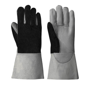 Industrial Safety Cowhide Grain & Split Leather Gloves for TIG Welding Heavy Duty Firefighting Construction Hand <b>Arm</b> Protection - Product Image 6
