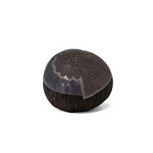Q6 Yaki Cabello Humano Chino para Hombre, Peluca de Toupee, Cabello Virgen Remy de Trama Única, Ondulado, Súper Ondulado, Extensión de Cabello con Gorro - Product Image 6