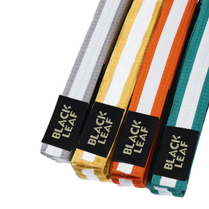 Cinturón de Taekwondo con rayas verdes y blancas, unisex, para adultos, ropa de artes marciales, cinturón de karate de algodón para adultos - Product Image 5