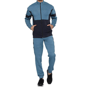 2026 Wholesale Price Custom Logo Plain Dyed Crew Neck Solid Men's Woven Breathable Outdoor Windbreaker Cotton Tracksuit Set - Product Image 4