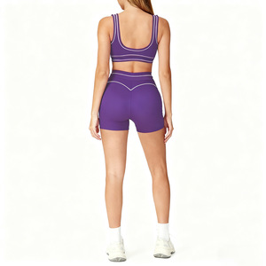 Nouvel ensemble de yoga pour femme 2026, short taille haute sculptant + soutien-gorge de sport rembourré, idéal pour la gym, le Pilates, la course à pied, le yoga - Product Image 4