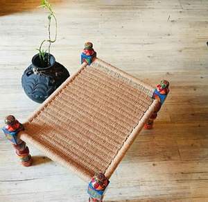 Plateau en bois Khatiya, style mini-charpai, fait main, écologique, pour servir des collations de mariage, des fruits secs, du thé lors de Diwali - Product Image 6