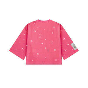 Camiseta de hombre con estampado de letras de diamantes de imitación, estilo oversize, 100% algodón, corte holgado, de lujo, estilo urbano, informal, para verano. - Product Image 5