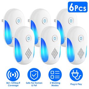 Confezione da 6 Repellenti per Insetti a Doppia Frequenza a Ultrasuoni, Ampia Copertura per Casa, Appartamento, Hotel, Ufficio - Product Image 1