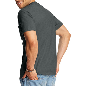 Top Selling Gray Short Sleeve T-<b>Shirt</b> Regular Fit 100% Cotton Jersey O-Neck Casual Solid Color Blank Design - Product Image 4
