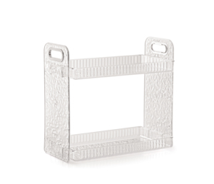 Multifunction <b>Kitchen</b> PP Plastic Double Tier Durable Modern Standing Folding <b>Storage</b> <b>Rack</b> Organizer - Product Image 5