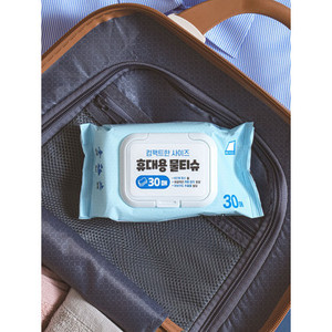 Tapa de tejido húmedo portátil de 30 hojas para limpieza - Product Image 1