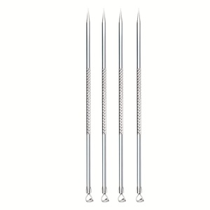 Stainless Steel Pimple <b>Extractor</b> Needle <b>Blackhead</b> Remover Needle Facial Acne <b>Extractor</b> Tool Set 4pcs Face Use - Product Image 1