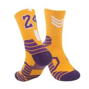 White Athletic <b>Socks</b> with Number 34 Geometric Pattern Breathable <b>Polyester</b> Cotton Ankle Length for Basketball Adults Summer - Product Image 6