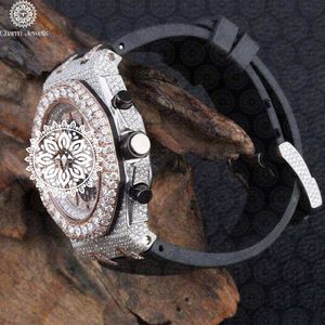 Reloj de Lujo para Hombre Charm_Jewells, Acero Inoxidable, 42mm, Esfera Poligonal, Cristal de Zafiro, Cuarzo Analógico, Cronógrafo, Diseño Moderno - Product Image 3