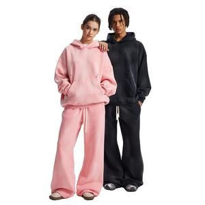 2025 hiver nouveau polaire pantalons de survêtement hommes éclaboussures d'encre pulvérisation teinture lavage en détresse large Joggers meulage bords Baggy peluche pantalon - Product Image 1